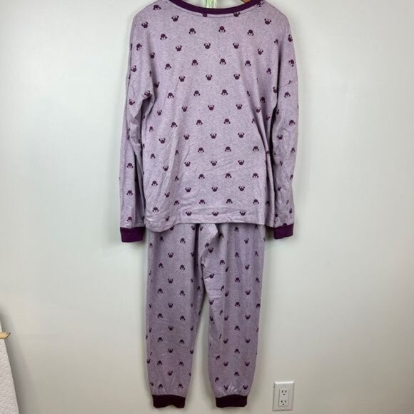 Disney Women's Small Purple Minnie Mouse Sleepwear Loungewear Set Long Sleeve - Picture 1 of 11